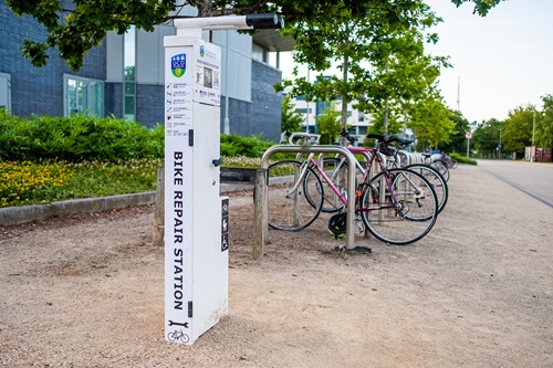 UCD Estates Bike Repair Stand at Belfield campus